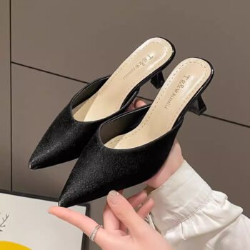 Lazy Pointed Half Slippers For Women